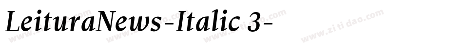 LeituraNews-Italic 3字体转换